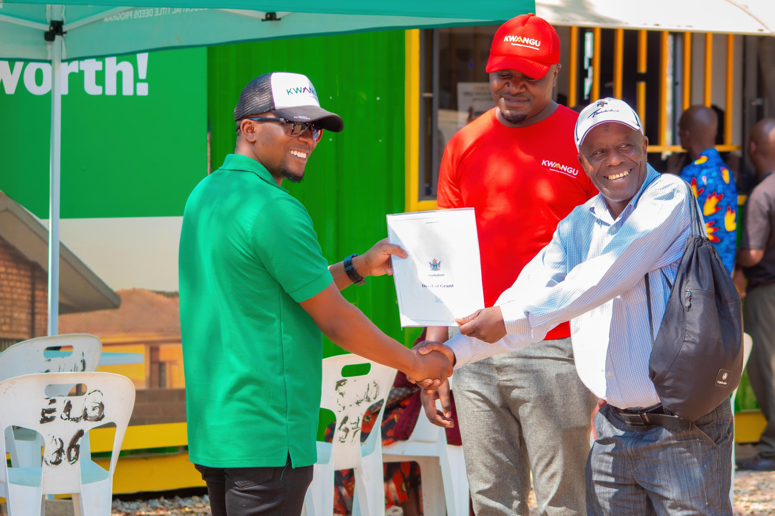 Title deed handover led by H.E. President E.D. Mnangagwa.